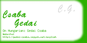 csaba gedai business card